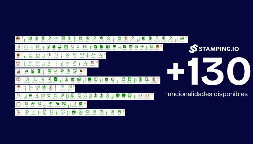 Más de 130 funcionalidades